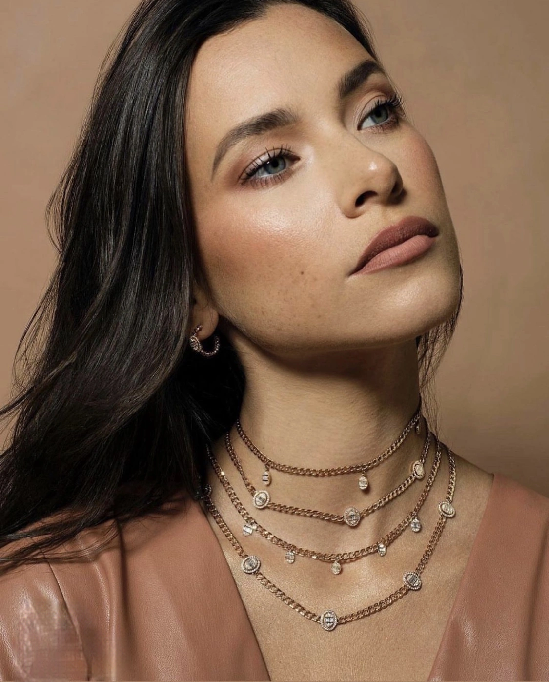 Rosy occasion makeup with layered necklaces — Occasional Makeup by Glam On Call